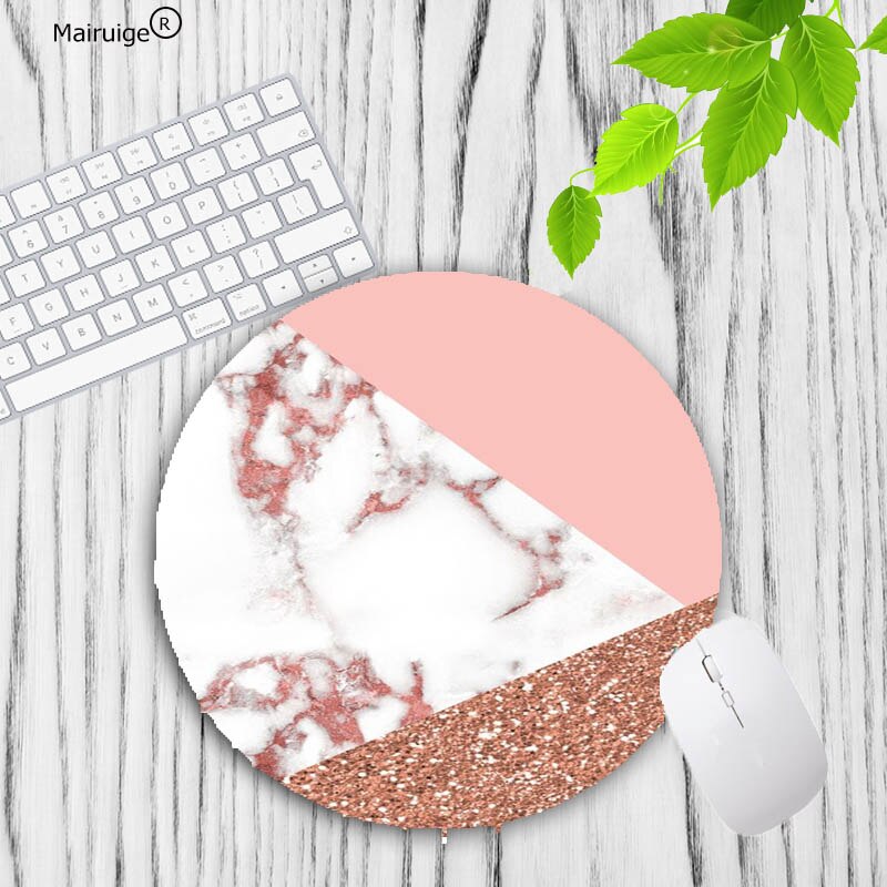 XGZ Top Modern Faux Gold Glitter Marble Mousepads Gamer Gaming Mouse Pads Round Mousepad Small Rubber 20X20CM Mouse Mat: 20X20CM6