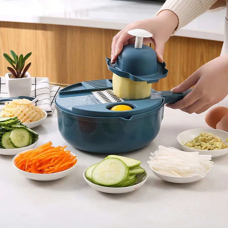 Household items kitchen accessories Vegatable chopper 12 in 1 Multifunctional Shredder Kitchen Tool Vegetable Slicer Cutter