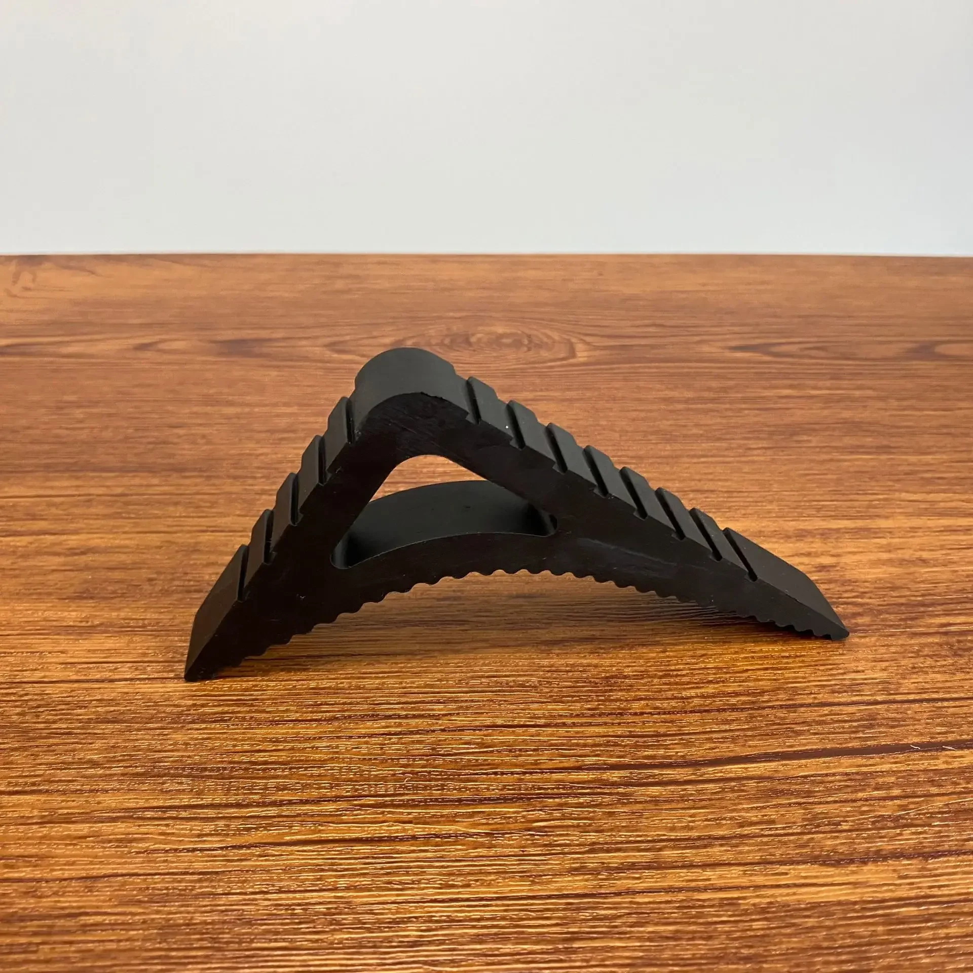 Veiligheid Driehoek Vorm Deurstop Creatief Rubber Blok Wig Deurstops Home Office Anti-Collision Deur Achterste Stoppers Bescherming: Zilver