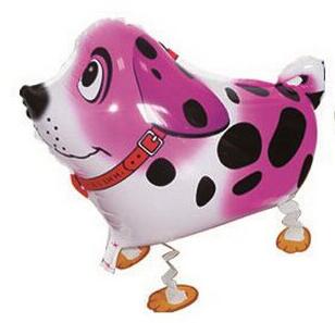 Ballon en aluminium en forme de chien, 1 pièce, jouet pour enfants, dessin animé, chat, carlin, chien, caniche, ballons à Air, décor de fête d&#39;anniversaire: 09 purple