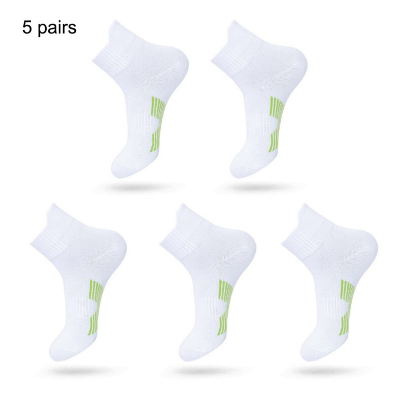 5 paia di calzini sportivi unisex antisudore donna uomo calzini traspiranti a tubo corto calzini sportivi per corsa tutto'aperto pallacanestro calcio: G
