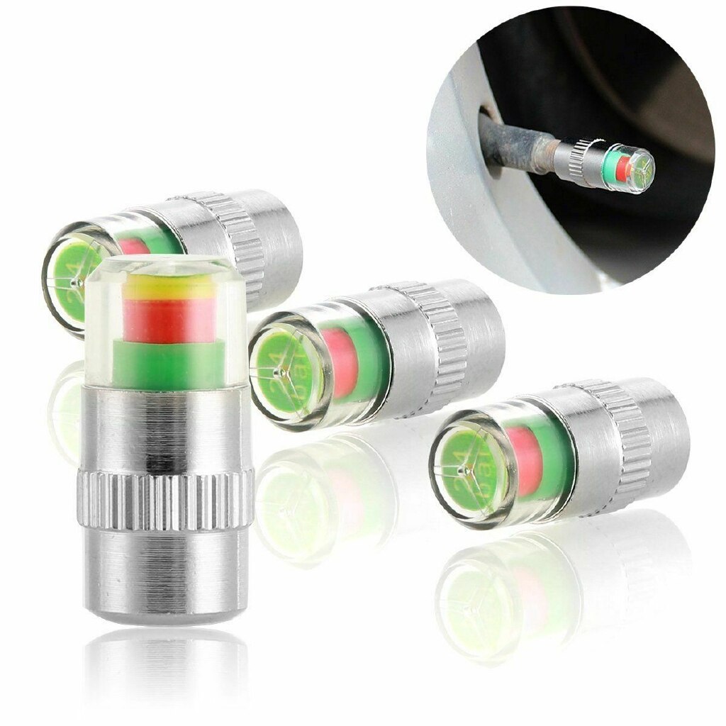 4 Stuks Auto Auto Tire Pressure Monitor Ventieldopjes Sensor Indicator Alert Set