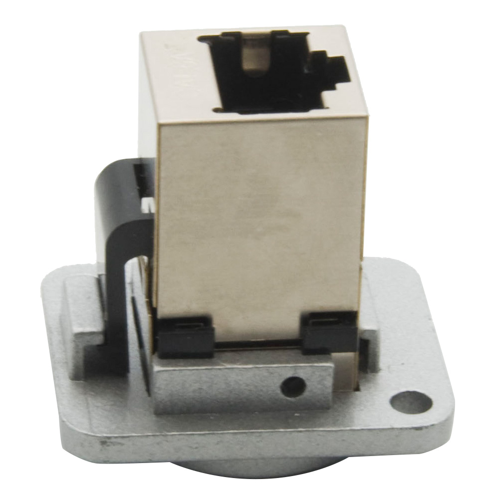 D type metalen CAT6A Shield RJ45 met backside vrouwelijk naar vrouwelijke connector