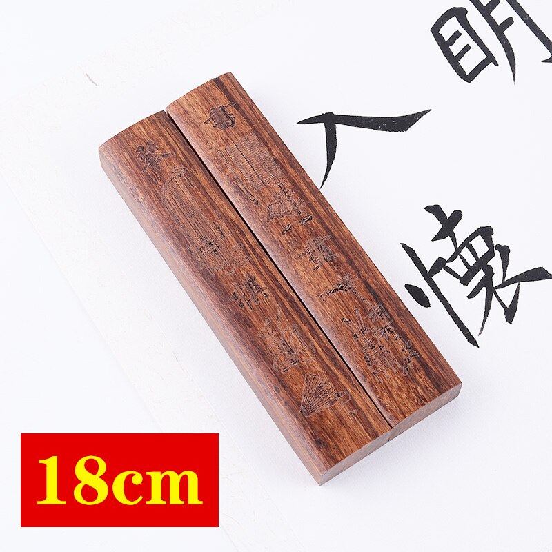 Chinese Houten Sculptuur Paperweights 2Pcs Brush Pen Schilderen Paperweights Multi-Size Pisa Papeles Palissander Papier Drukken Prop