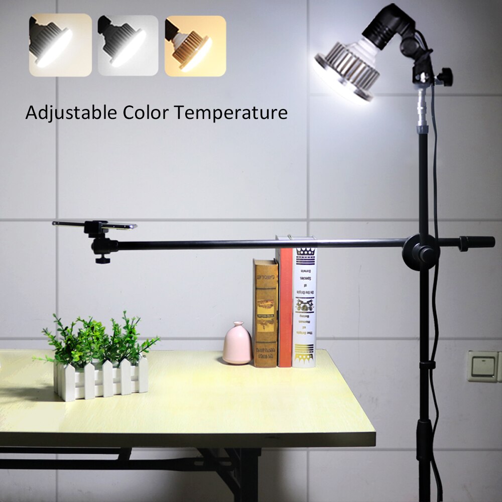 Andoer LED Shotography Light E27 40W Energy Saving LED Bulb Lamp 5500K 3200K 4000K Adjustable Color Temperature AC185-245V