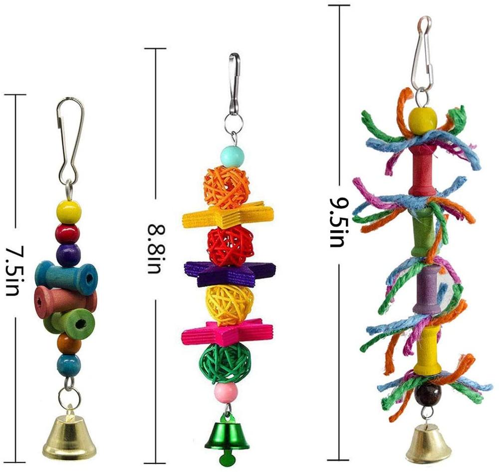 10 Parrot Toys chew Budgie Perch And Bird Toys Swing Pet Accessories Cockatiel ladder Stand parkiet speelgoed jouet perroquet