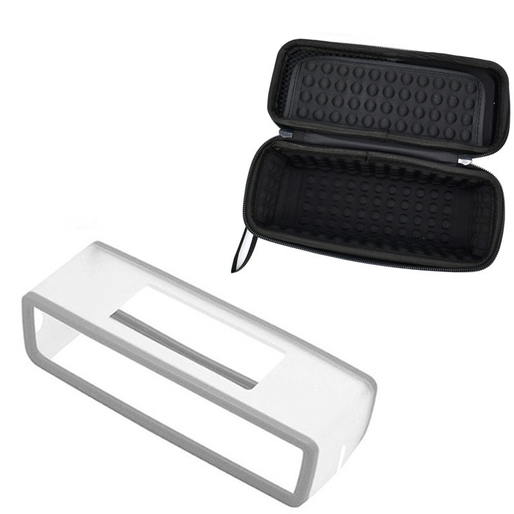 Funda de silicona suave 2 en 1 para Bose Soundlink Mini 1/Mini 2, carcasa dura de EVA para viaje, soporte de carga para Altavoz Bluetooth