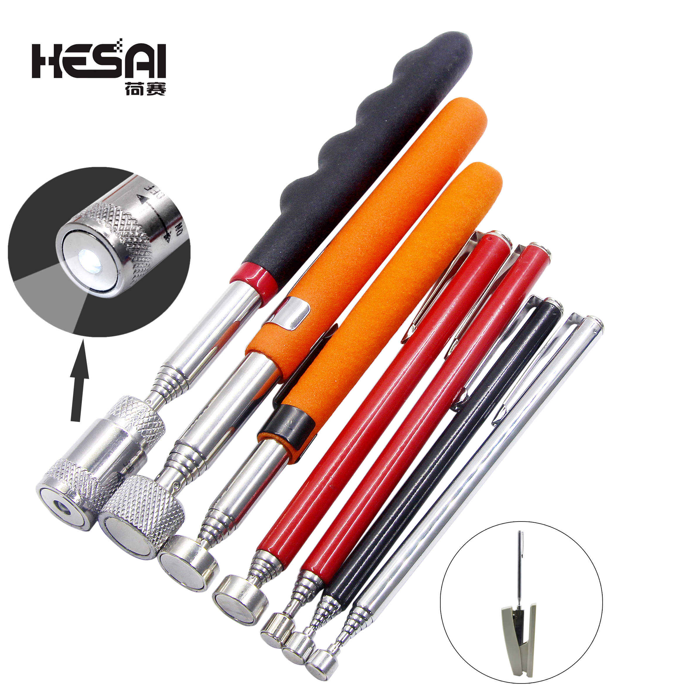 Multiple models Portable Telescopic Magnetic Magnet Pen Handy With LED Tool Capacity For Picking Up Nut Bolt Extendable