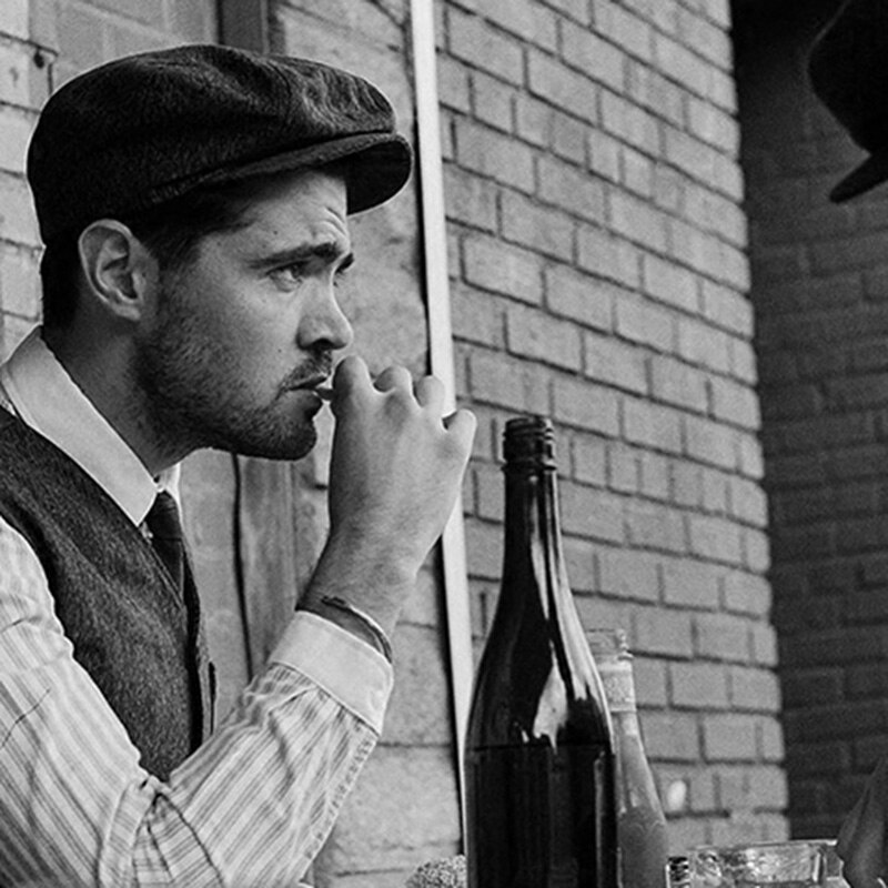 Men's Newsboy Hat Male Beret Men soft newsboy cap retro octagonal cap special female beret painter qiu dong men's hat