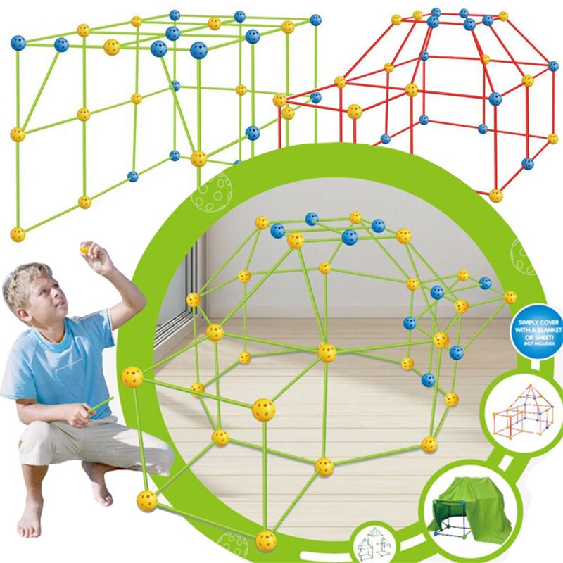 Construcción de casa de juegos en 3D, construcción de edificios, castillos, túnel, carpas, cultivo de maginación, juguetes para montar, su propio Chico,
