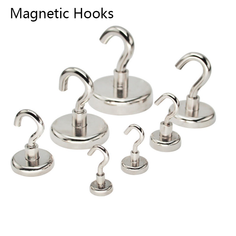 Magnetiske kroge kraftige tunge neodymmagnetbøjler stærke magnetiske kop hængende bøjler nøglelag vægkrog
