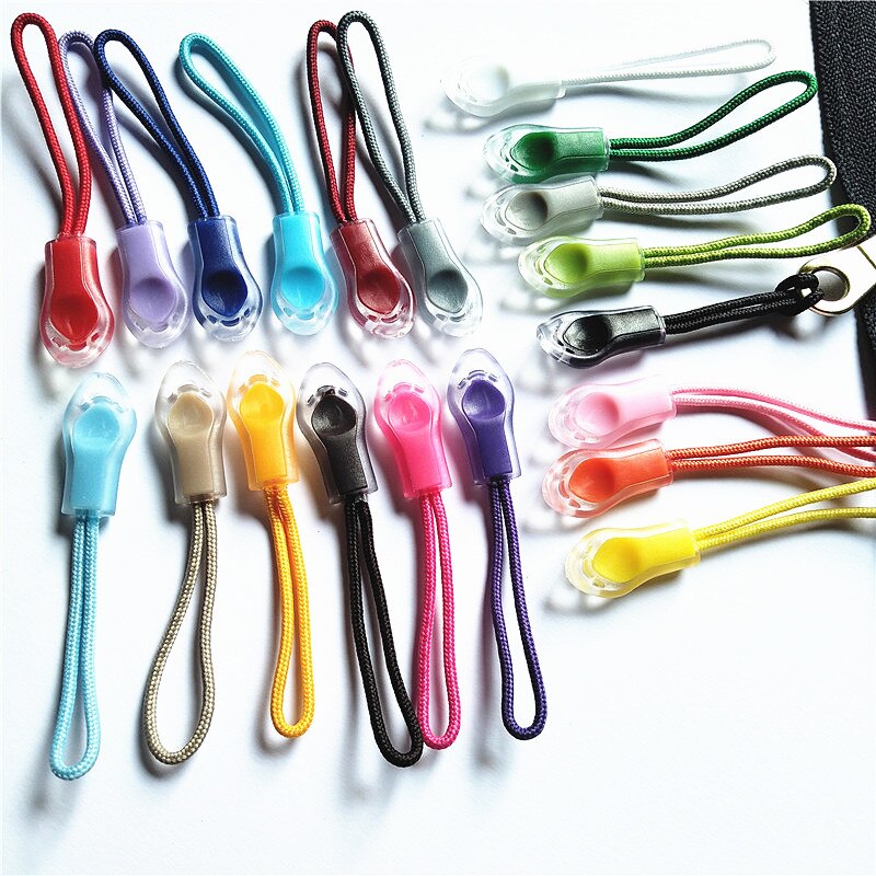 50Pcs Backpack Zipper Transparent Pull Cord Zip Fastener Zip Slider