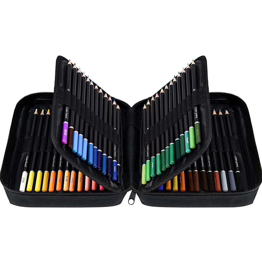 Gekleurde Potloden Set 72/120/180 Kleuren Met Rits Case Professionele Tekening Art Supplies Voor School Trekken Schets Art Supplies: 72 colors set