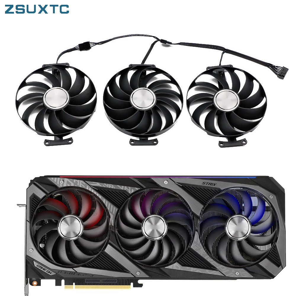 95mm CF1010U12D Graphics Card Fan Replacement ASUS Rog Strix RTX 3060 3070 3080 Ti 3090 Gaming GPU Cooler RX 6700 Graphics Card