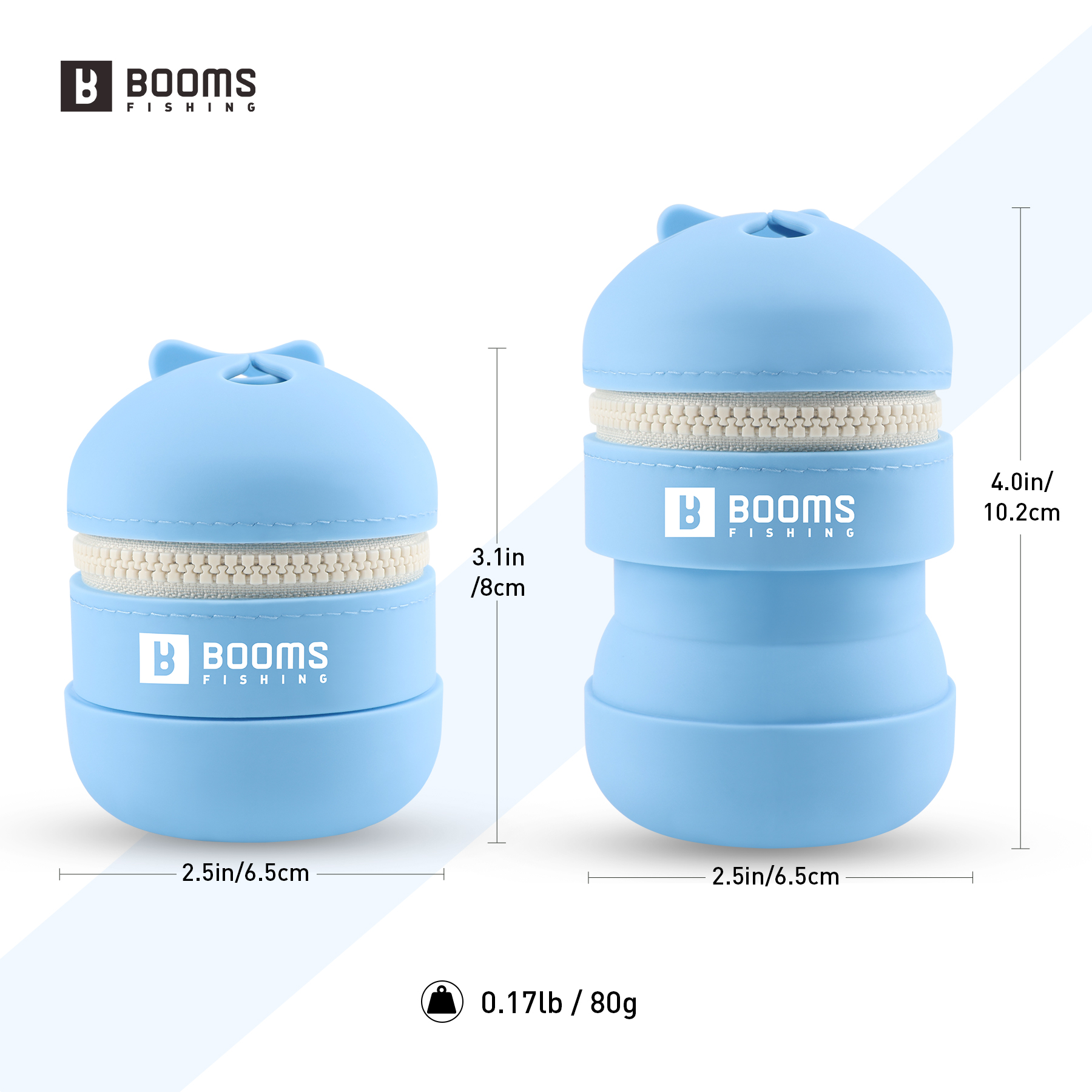 Silicone Folding Fly Fishing Boxes With Zipper Portable Multifunctional Trash Can Storage Box Fly Fishing Waste Collector Lure