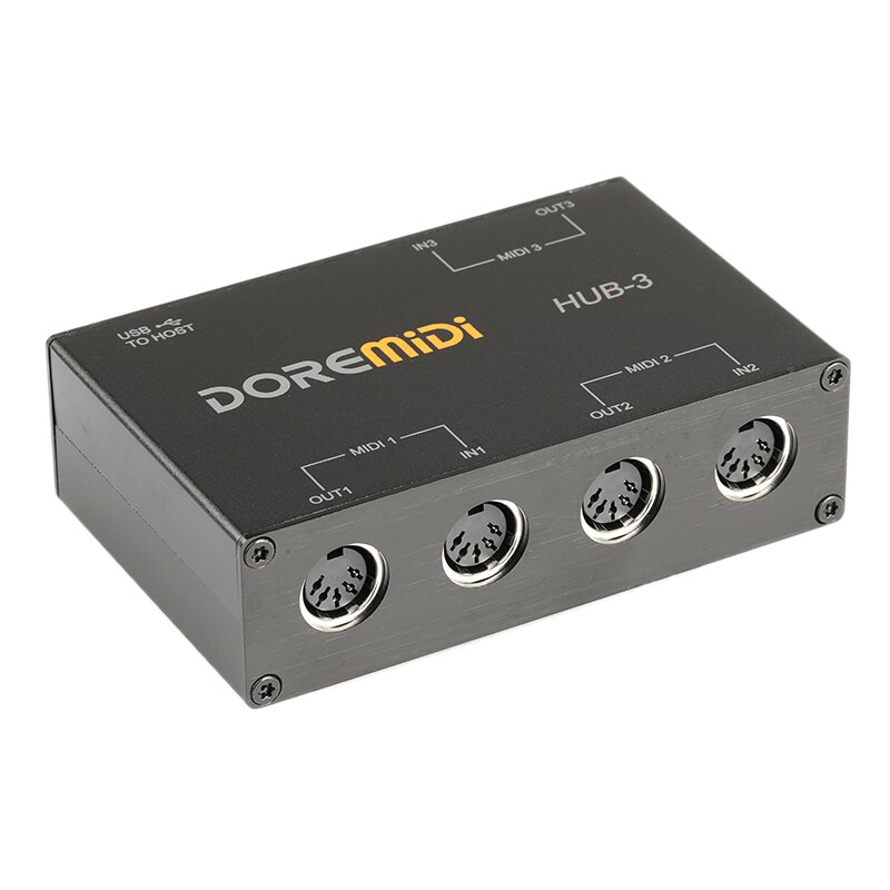 DOREMiDi HUB-3 MIDI 3X3 Box USB MIDI Interface MIDI Box MIDI Controller Adapter Converter: Default Title