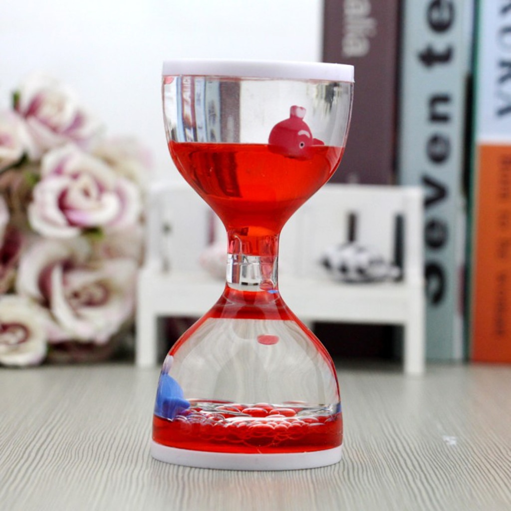 Delfin Flüssigkeit Bewegung Bubbler Timer Schwimm Öl Sanduhr-Sensorischen Zappeln Spielzeug für freundlicher Zu Hause Schreibtisch Dekor Ornamente verrotten