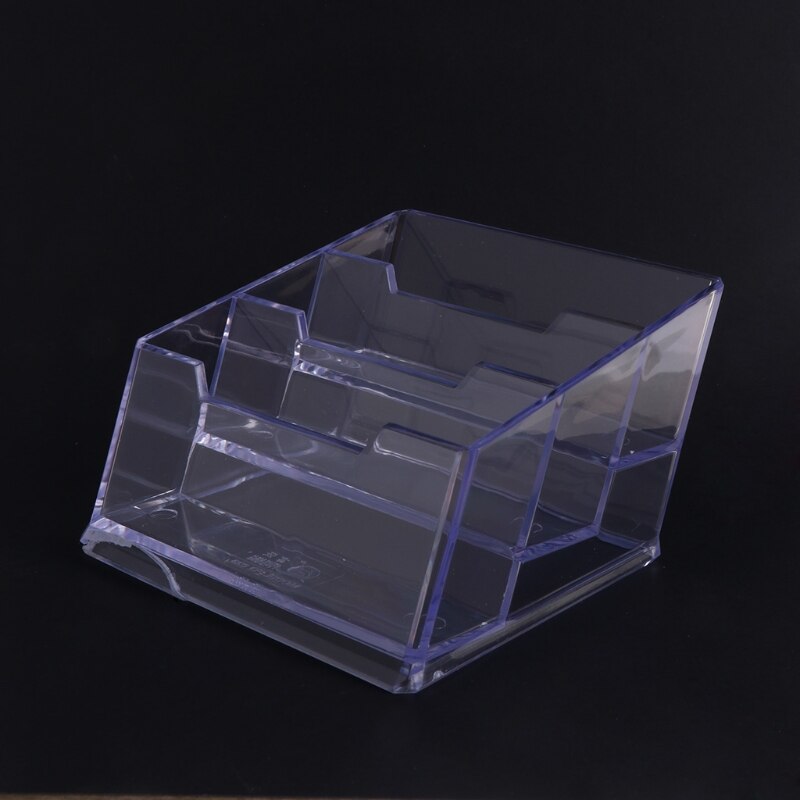 3Tier Clear Acrylic Plastic Office Desktop Business Card Holder