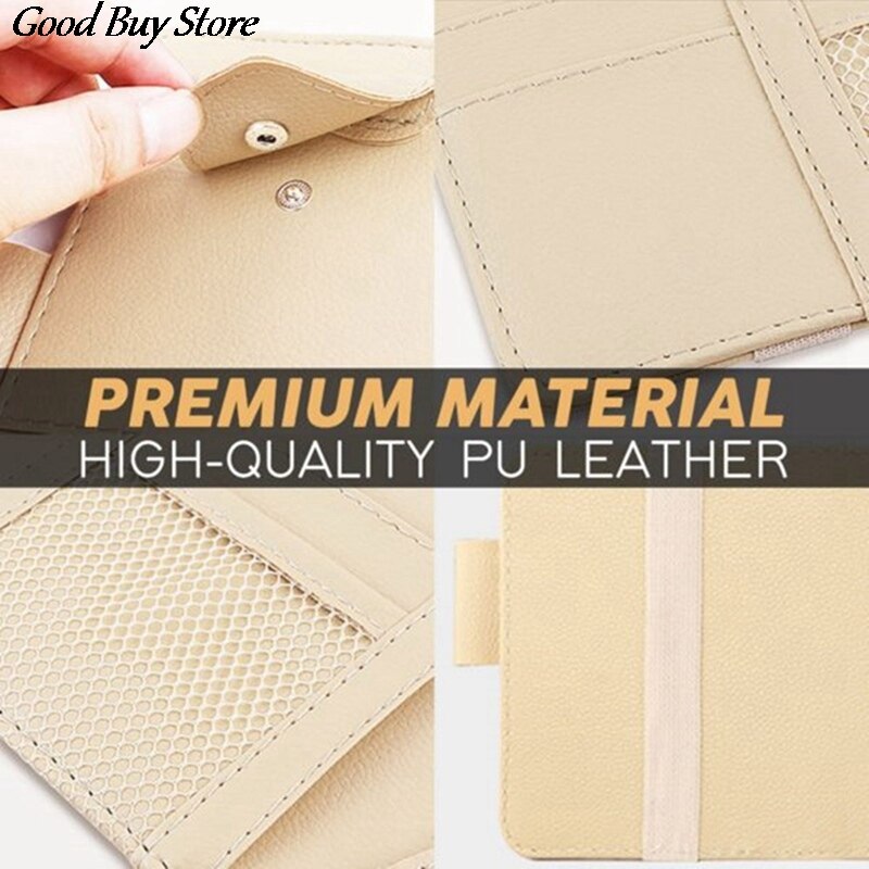 Bolsa organizadora para porta-celular, porta-celular, couro organizador para bagagem, adesivo mágico, de bolso, traseiro