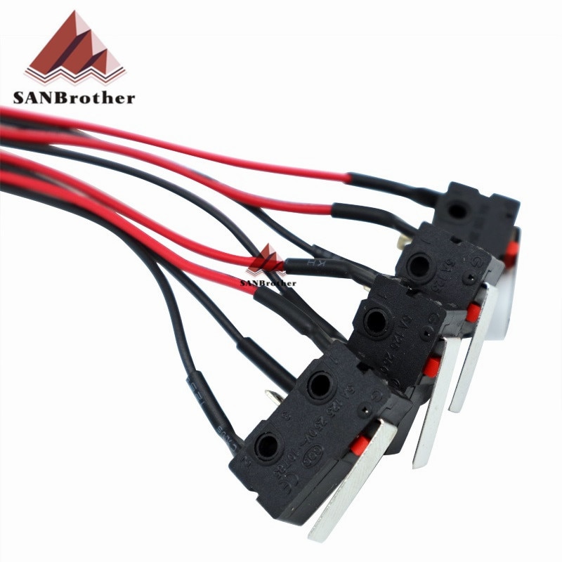 4PCS/lot 3D Printer Parts MINI KOSSEL Limit Switch Reprap Endstop 3 Feet 1 Meter Long DIY Limit Mechanical End Stop 3D Printer