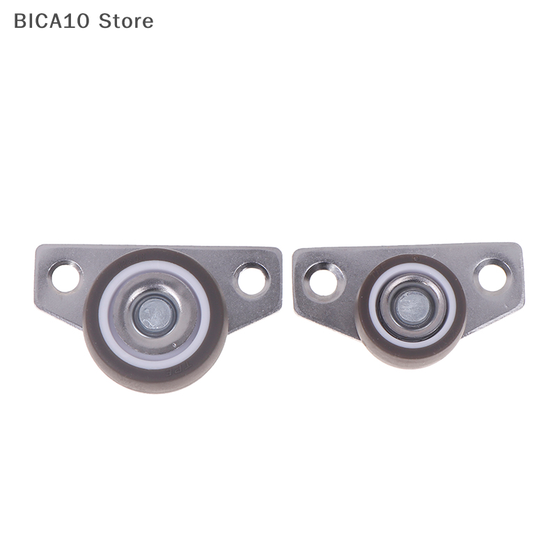 1/4Pcs Small Furniture Caster Wheels Low Profile Rubber Rolling Castor Wheel Mini Rigid Silent Caster Wheel for Cart Drawer