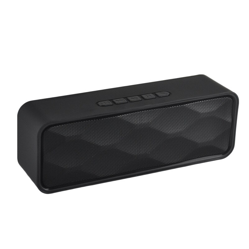 Haut-parleur Bluetooth de table Portable ABS HiFi stéréo boîte de son basse haut-parleur mains libres appel USB haut-parleurs de basse soutien TF USB: Black