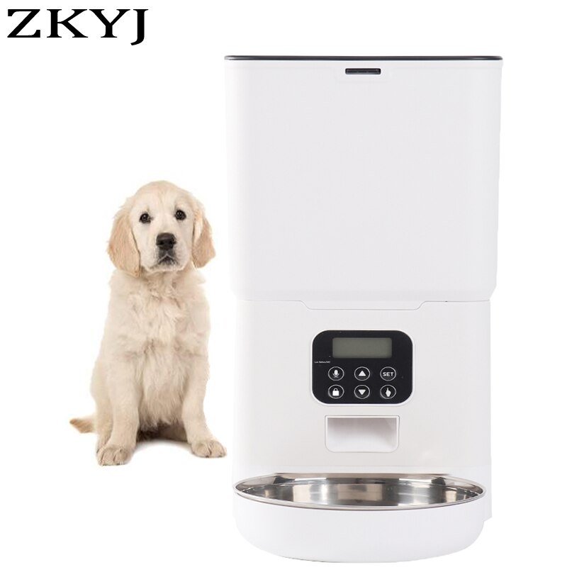 6l 4.5l 3.5l automatisk smart slow food foderautomat til kæledyr timing foderautomat kat hund elektrisk tørfoder dispenser foder 24 timers timer