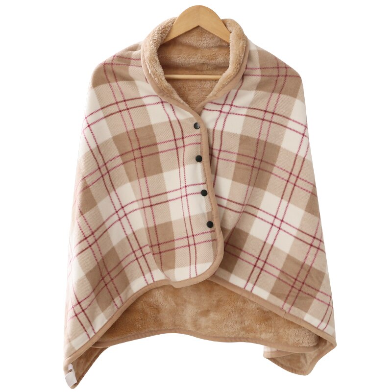 Plaid Hoodie Fleece Flanel Pluche Bts Serape Wearable Deken Sjaal Verdikking Deken Gooi Sweatshirt Deken Buffalo Plaid: Brown Plaid / 100x140cm