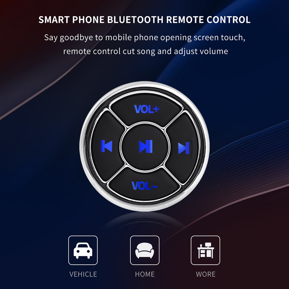 Universal Wireless Bluetooth Steering Wheel Remote Control For Android IOS For Car Multimedia Player Radio Button Controller