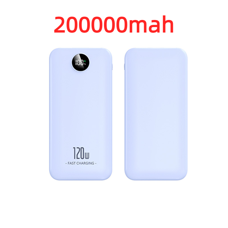 Xiaomi 120W Power Bank 200000mAh Large Capacity Fast Charging Mobile Portable Digital Display Spare Battery for Iphone Huawei: MULTI