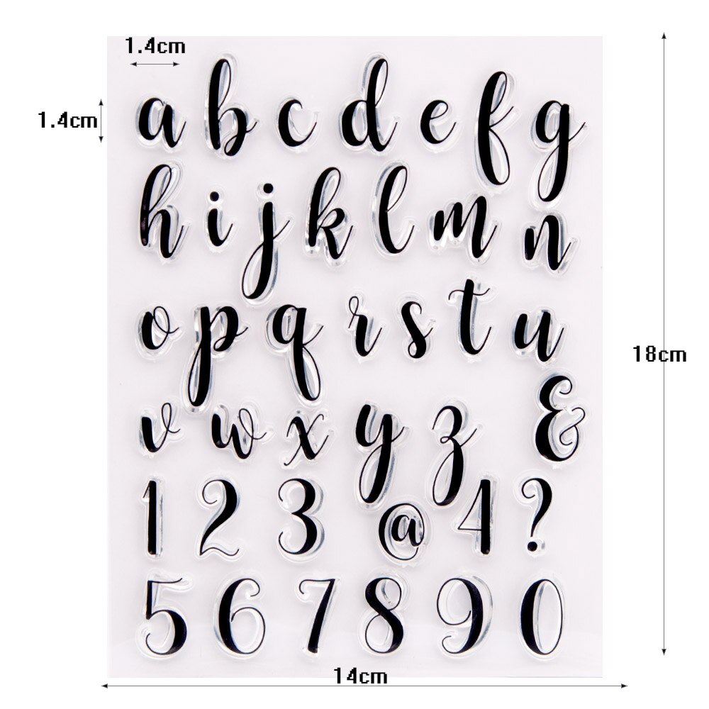 Sellos transparentes de goma con letras del alfabeto para manualidades, tarjetas de álbum de recortes, sellos transparentes, fabricación de papel de álbum, adornos para manualidades: Default Title