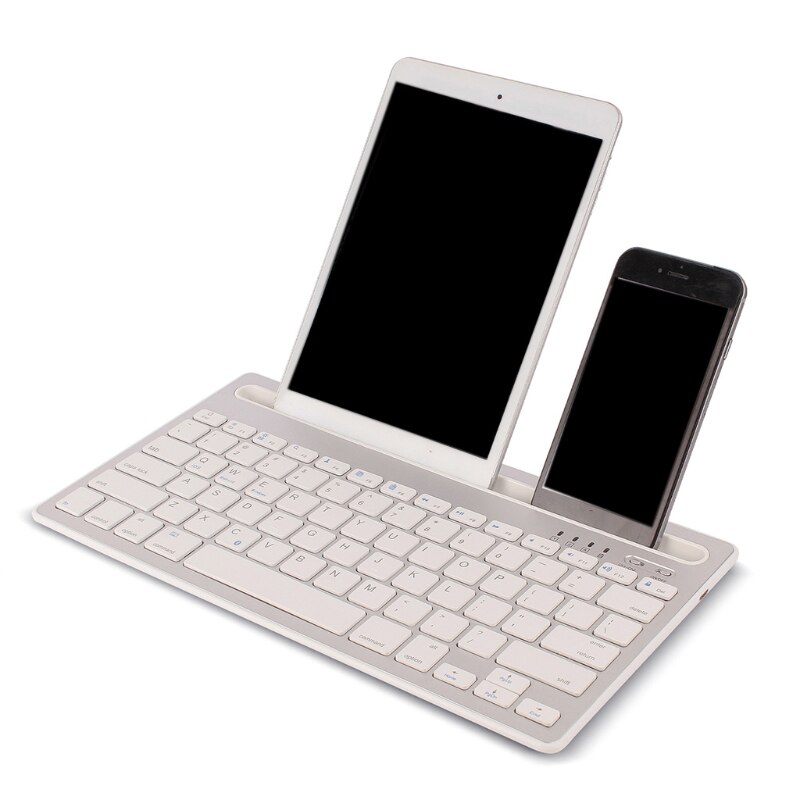 KX4A Lake Blue Support Wireless/ Bluetooth-compatible Multi-device Rechargeable Slim Multi-device Mobile Keyboard