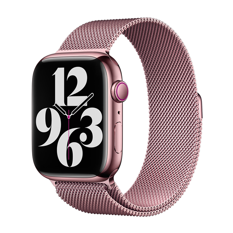 Milanese Loop Strap For Apple Watch Band 46mm 49mm 44mm 40mm 45mm 41mm Metal Classic Bracelet iWatch Series 10 4 5 6 7 8 9 Ultra: Blue Pink / 14mm