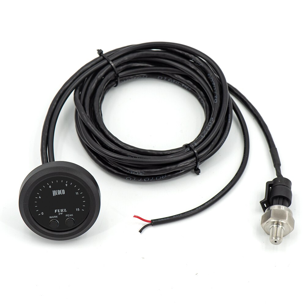 Ultra-thin Electronic fuel pressure gauge with 1/8 npt sensor oil pressure meter red display digital 0-15psi