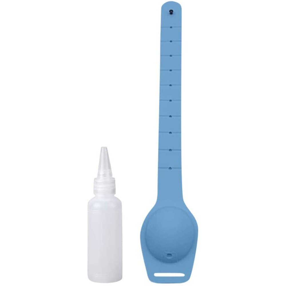 1PC Dispenser disinfettante per le mani braccialetto ricaricabile in Silicone polsino Dispenser per mani polsino adulto bambino uomo donna casa all'aperto: Blu