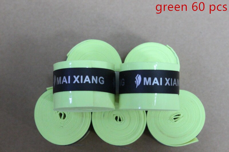 dry frosting sweat band grip ( 60 pcs in one set ) badminton racket sweat band . tennis racket overgrips: green
