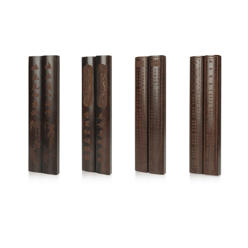 Draagbare Zwart Catalpa Carving Paperweights Studenten Papier Drukken Paperweights Chinese Inkt Schilderij Calligraphie Paperweights