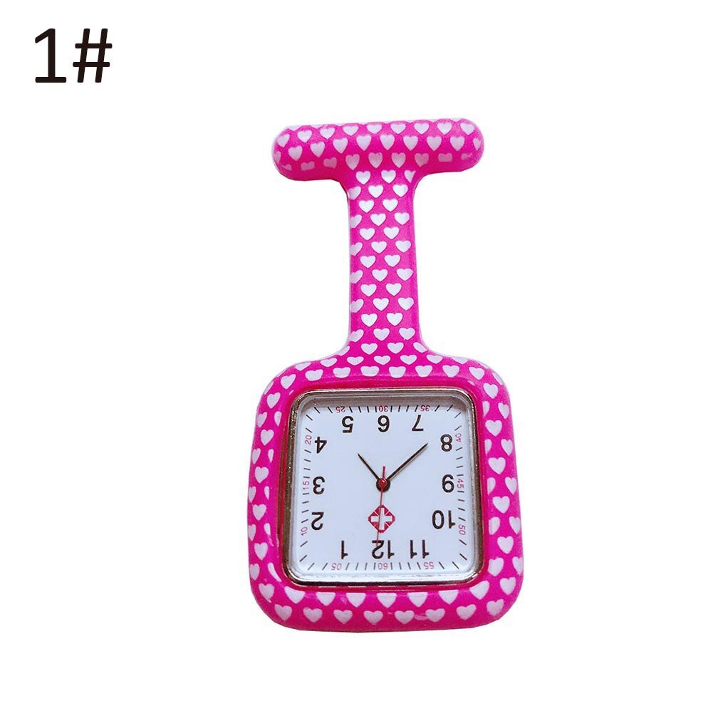Relojes esfera cuadrada de silicona para enfermera, reloj de enfermera, broche para Doctor, relojes colgantes TT @ 88