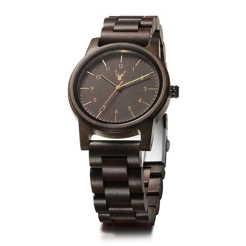 LeeEv Hout Horloge voor Mannen Vintage Houten Quartz Horloge voor Man Geen Logo