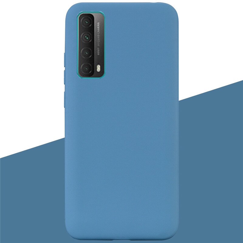 Für Huawei P smart Fällen 6,67 Weiche Silikon Zurück Telefon Fall Für Huawei P Smart Bumper Schutz Funda shell Etui Taschen: 12 Lake Blue