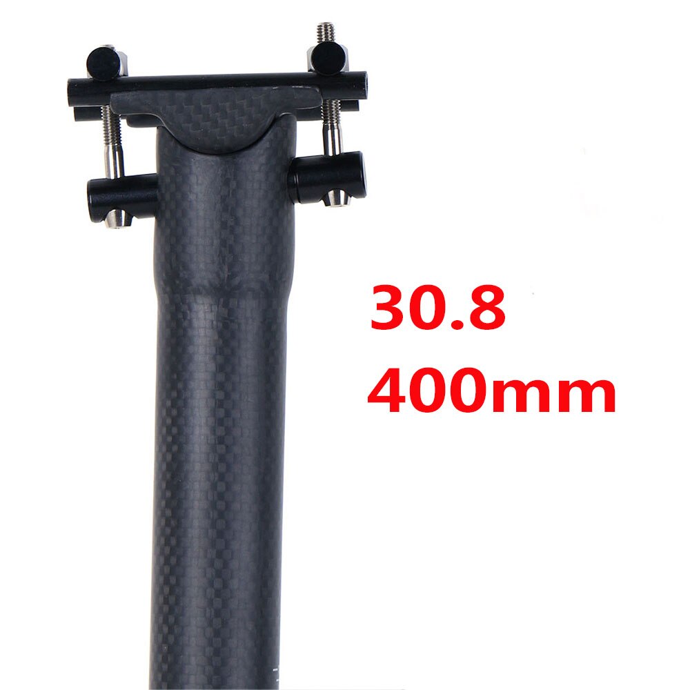 ELITA ONE-tija de sillín de carbono para bicicleta de montaña y carretera, 27,2, 30,8, 31,6mm, 3K, mate: 30.8x400mm-6113