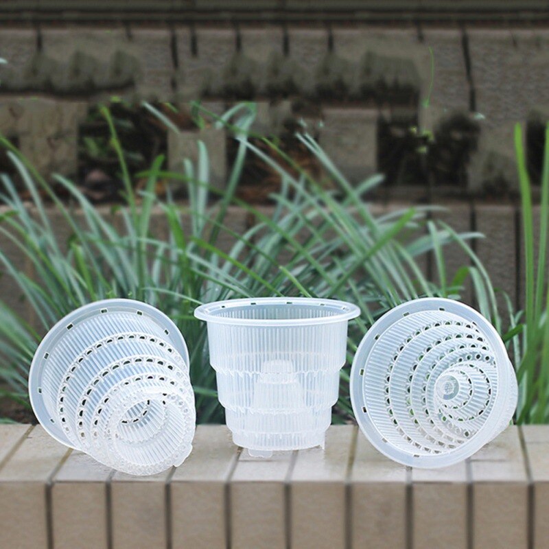 Clear Plastic Orchid Pots With Holes Durable Transparent Flower Pot Succulent Plants Fleshy Plant Container Garden Home Decor #1