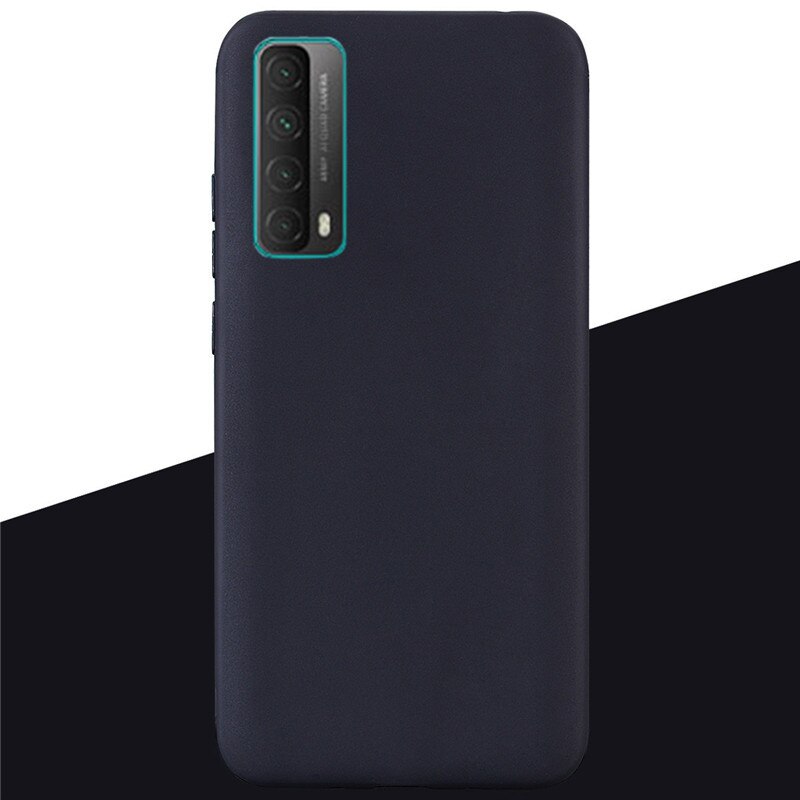 Für Huawei P smart Fällen 6,67 Weiche Silikon Zurück Telefon Fall Für Huawei P Smart Bumper Schutz Funda shell Etui Taschen: 1 Black