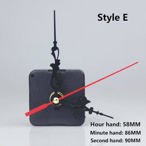 1 Set Wall Clock Mechanism Clockwork Practical Quartz Wall Clock Movement Repair Parts Replacement Include Hands: Style E