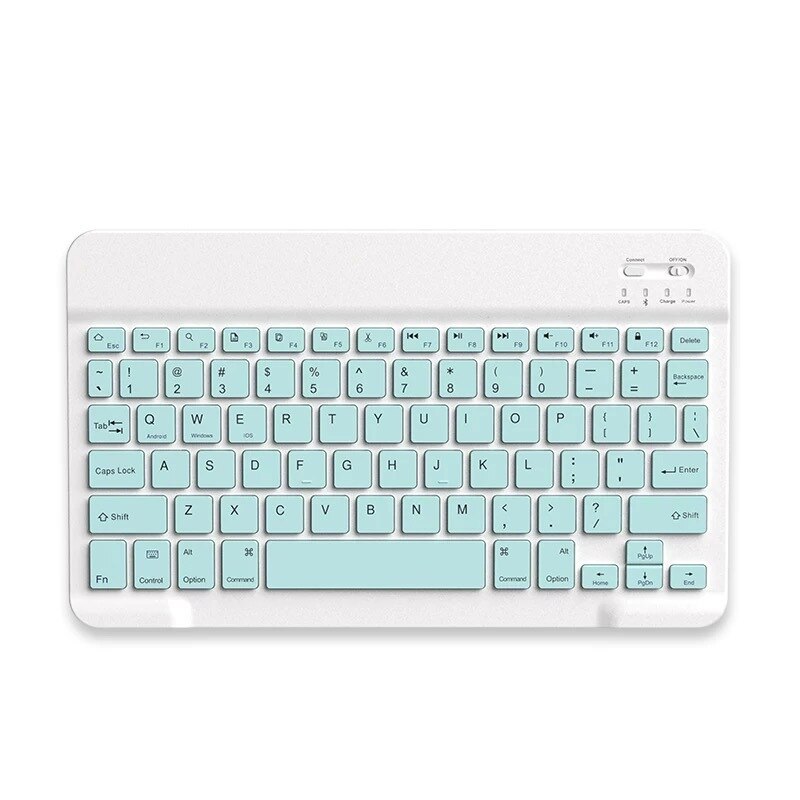 Portable Wireless Bluetooth Keyboard For IPad Samsung Xiaomi Android Tablet Ultra Thin Universal Bluetooth Keyboard Mouse Sets: Green