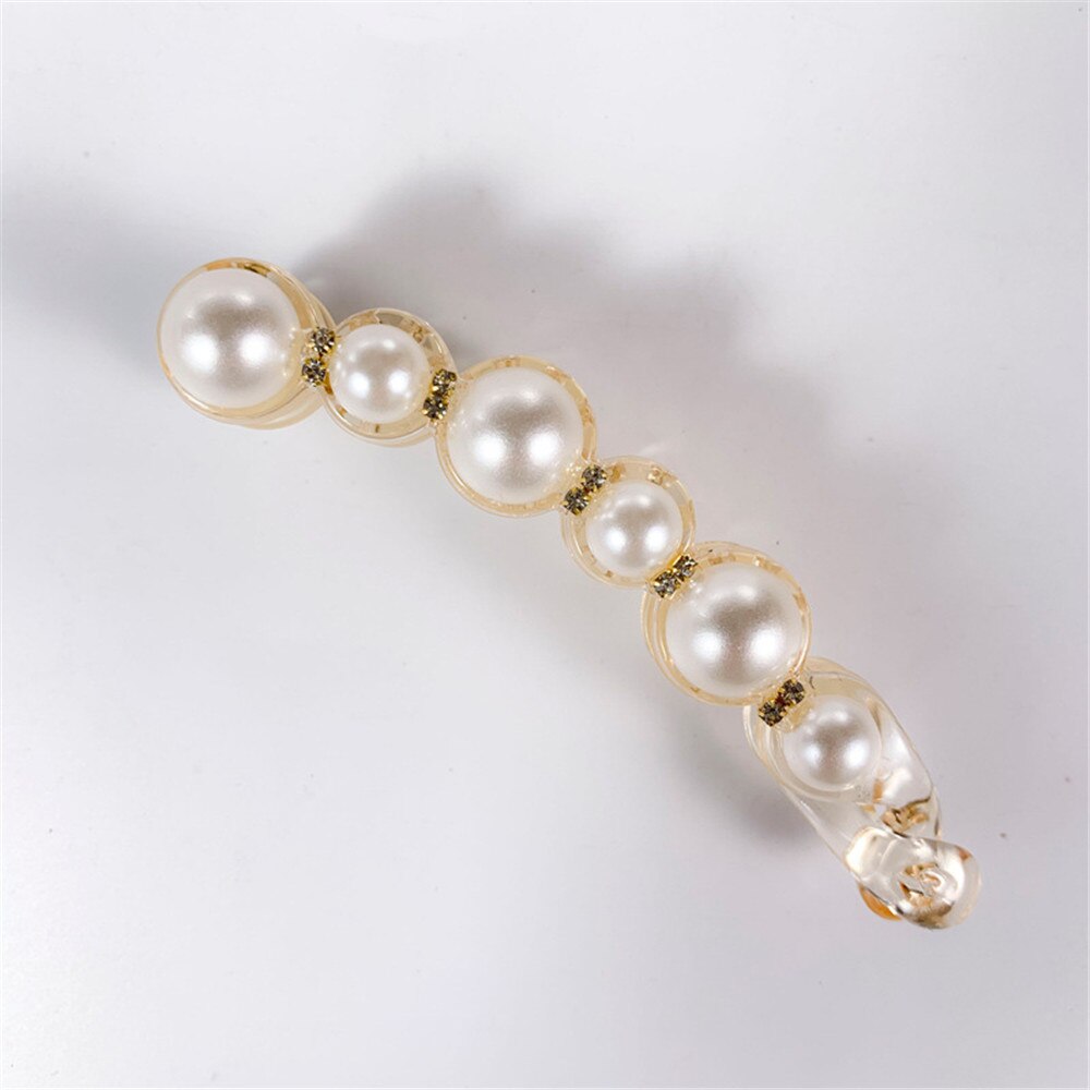1Pc Parels Haarspelden Haar Clips Sieraden Banaan Clips Hoofddeksels Vrouwen Haarspelden Meisje Paardenstaart Haarspeldjes Haarspelden Accessoires: 3
