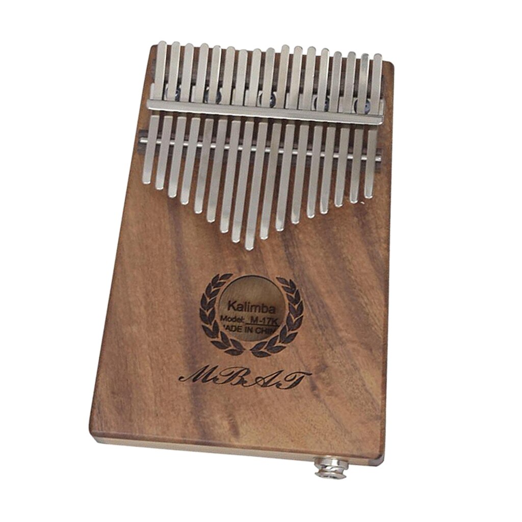 Acacia Wood EQ Electronic 17 Keys Kalimba Set Mbira Lamellaphone Thumb Piano