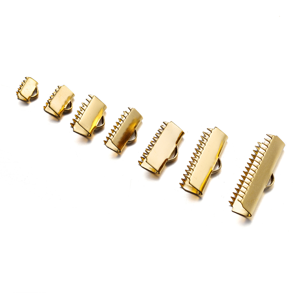 20-30Pcs/lot Stainless Steel Crimp End Bead Buckle Tip Clasp DIY Necklace Bracelet Connectors For Jewelry Making Accessorie