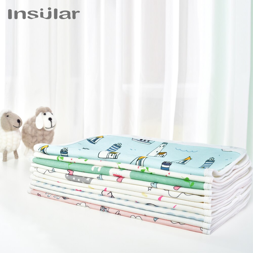 30x45 bébé Diper matelas à langer Portable nourrissons -né pliable imperméable couche réutilisable coton tissu période menstruelle tampons