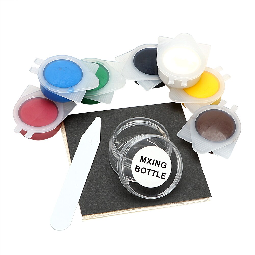 7 Kleuren Samengestelde Leer Vinyl Reparatie Kit Autostoel Sofa Jas Schade Gebied Repareren Voor Mengen Auto Care Auto Onderhoud gereedschap